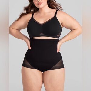 Honey Love Black Mesh SuperPower Brief Shapewear Size L